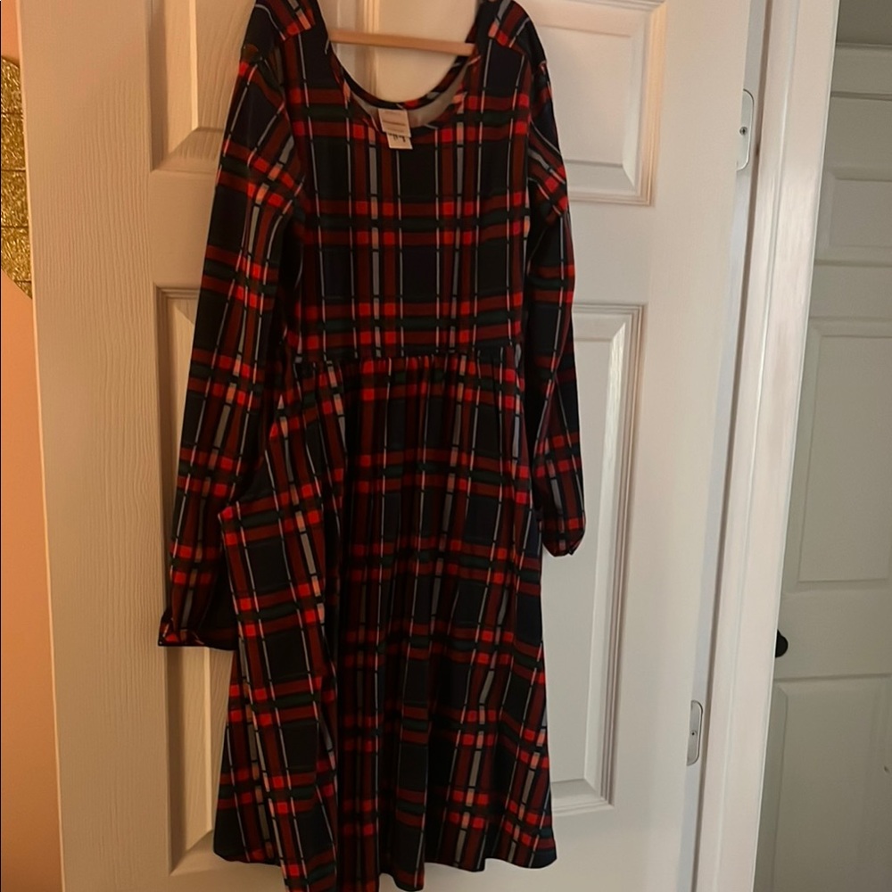 Hanna Andersson Red and Black Plaid Kids Dress